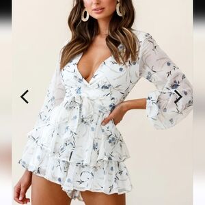 Maddox Floral Wrap Romper